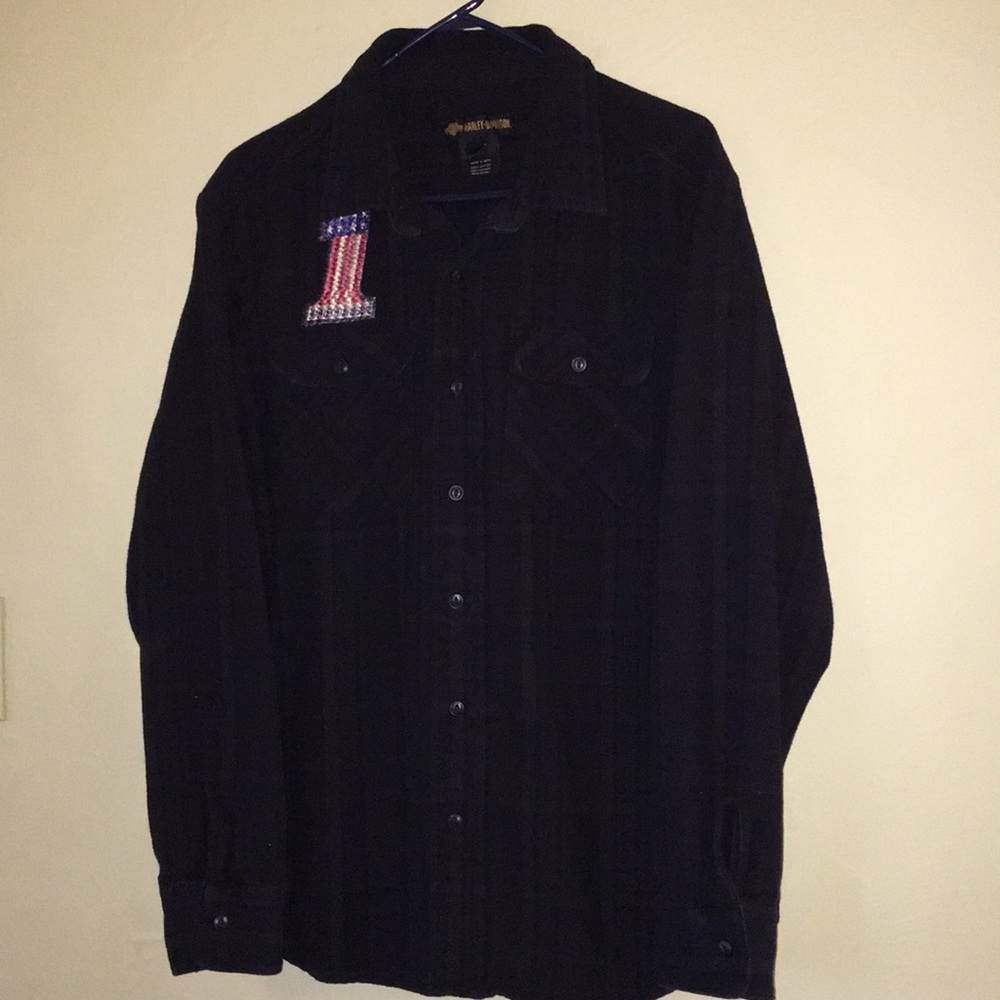 Harley-Davidson plaid button up shirt